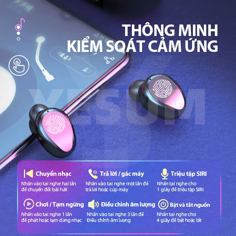 Tai Nghe Bluetooth Amoi F9 Bản Quốc Tế Dùng Nút Cảm Ưng, Pin Siêu Trâu Phù Hợp Với Mọi Dòng Máy | BigBuy360 - bigbuy360.vn