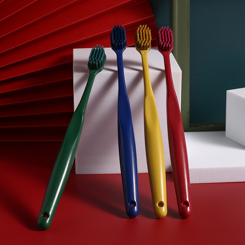 Bộ 2 Bàn Chải Đánh Răng Than Tre Đầu Rộng Mềm Mại Cho Cặp Đôi