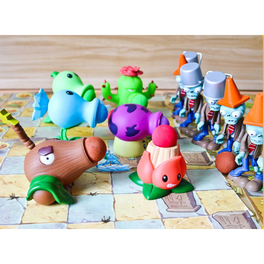 Búp Bê Nhựa Cứng Hình Plants Vs Zombies Với 3 Quả Bóng
