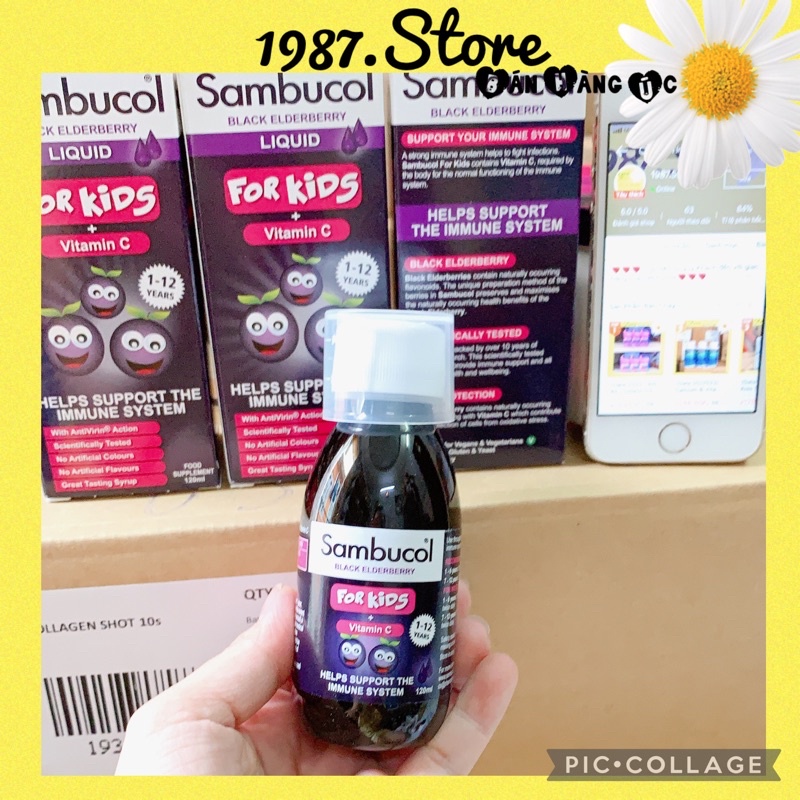 Siro tăng đề kháng Sambucol Black Elderberry Liquid : Anh
