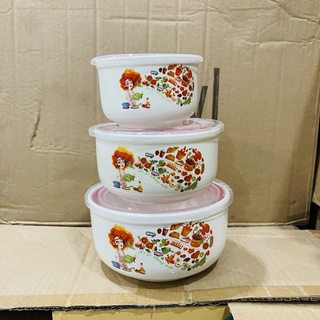 Mua Bộ 3 thố sứ có nắp hút đậy