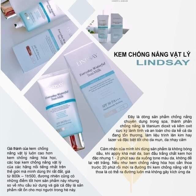 [Video Mới Quay] Kem Chống Nắng Vật Lý Lindsay - SPF 50PA+++