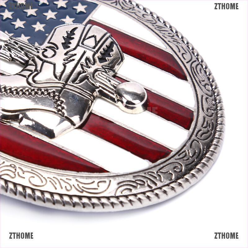 ZTHOME Retro American Flag Men's Belt Buckle Metal Alloy Western Cowboy Accessories