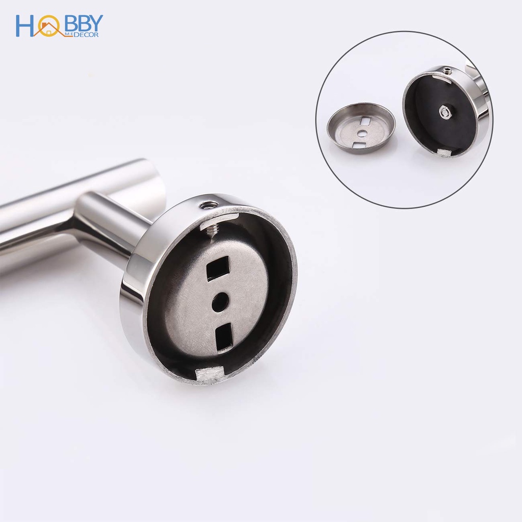 Thanh treo khăn nhà tắm Inox 304 khoan tường HOBBY Home Decor GT70 - dài 70cm lắp rắp đơn giản