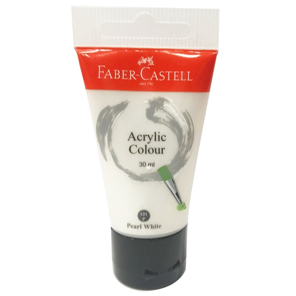 Tuýp Màu Vẽ Acrylic 30ml Pearl White (Trắng Ngọc) - Faber-Castell