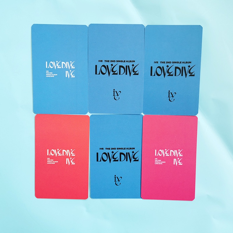Bộ 6 Thẻ Hình Nhóm Nhạc Kpop IVE Album LOVE Lặn Độc Đáo