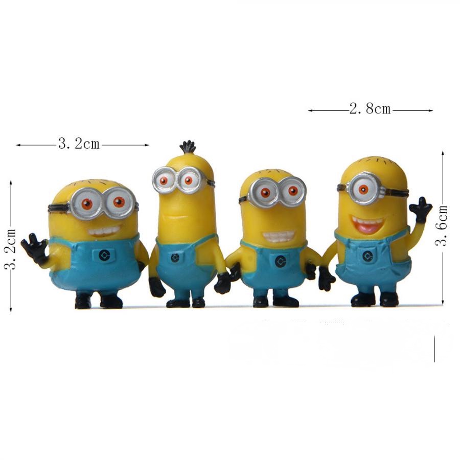 Set 4 Đồ trang trí Minion Mini Dễ Thương Trang Trí Bàn Làm Việc