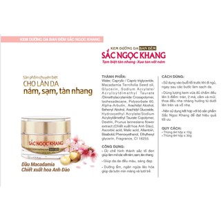 Kem dưỡng da ban đêm SNK