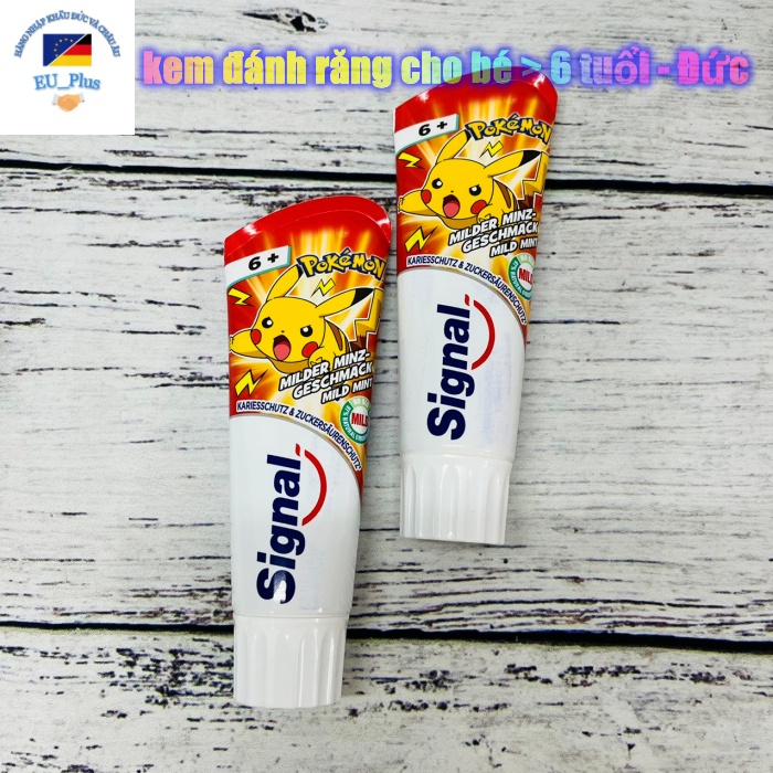 Kem đánh răng Signal cho bé &gt; 6 tuổi 75ml - Đức - bạc hà nhẹ