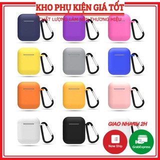 Case Airpod 2 bao silicon có mắc cài vỏ đựng bảo vệ tai nghe bluetooth không dây Airpod 2 kèm mắc cài treo tiện lợi