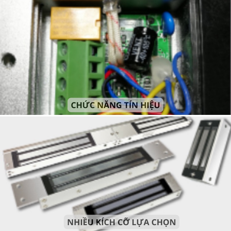 Khóa Điện Từ 12V, Khóa Nam Châm Lưc Hút 280kg và 60kg Gắn Nổi DC12V, Loại 5 dây