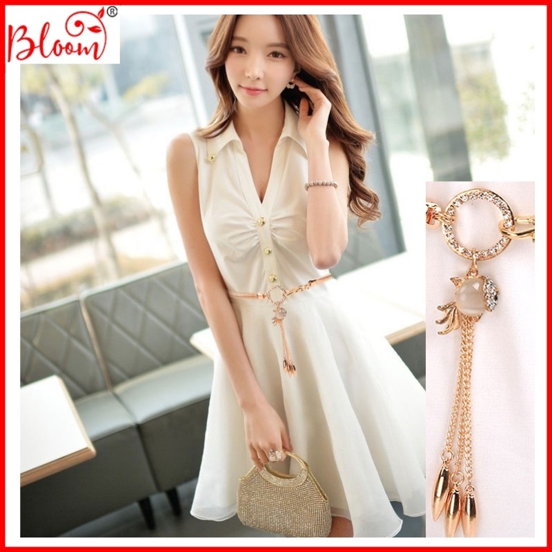 DÂY NỊT NỮ HÌNH CÁ, THẮT LƯNG NỮ MANG ĐẦM VÁY YUKIBLOOM CO GIÃN CAO CẤP
