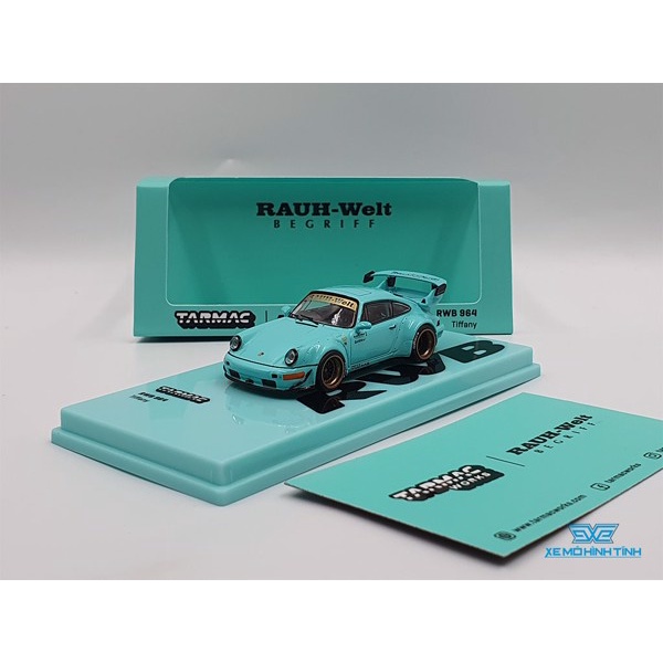 Xe Mô Hình Porsche RWB 964 Tiffany Tỉ lệ 1:64 Hãng sản xuất Tarmac Works( Xanh Min )