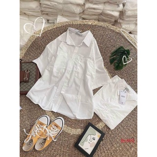 Sơ Mi Trắng Cộc Tay
