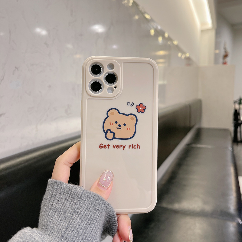 Ốp iphone 11 Ốp lưng Silicon TPU In Hình Gấu Cho iPhone 11 Pro Max X Xr Xs Max 7 8 Plus Se 2020 12 pro max 12 mini 13 pro max 13 mini