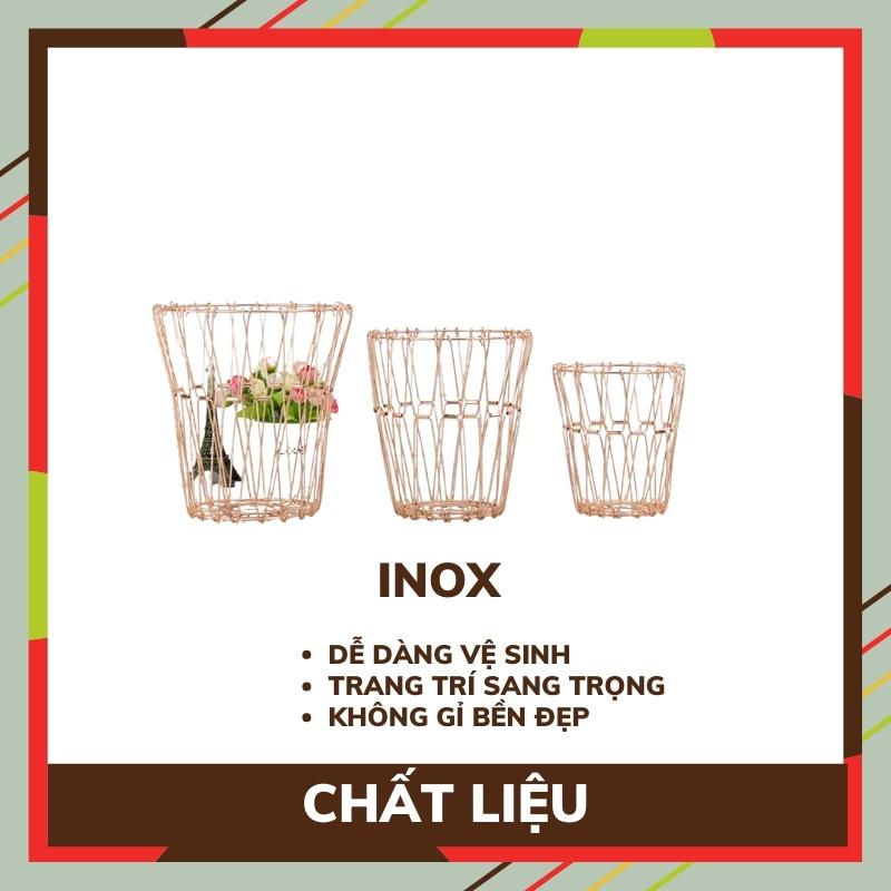 Bình hoa decor sáng tạo BEHOMEMALL chất liệu thép không gỉ sáng tạo đa dạng và linh hoạt