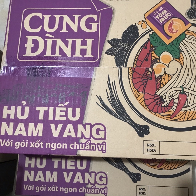 Thùng 30 gói hủ tiếu nam vang Cung Đình