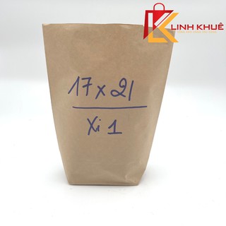100 Túi Giấy Xi Măng Size 1 + Thân thiện với môi trường + Kích thước 17x21 + SP033 + Túi giấy đựng fast food