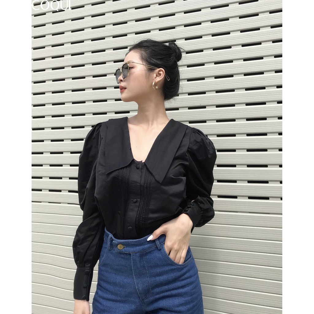 [COQUI] Áo sơmi tay phồng - Molly Shirt