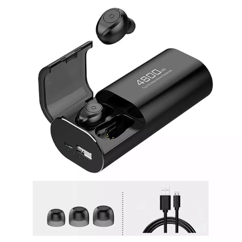 Tai Nghe Không Dây Bluetooth F9-S11 Pro Nút Bấm  - Tích Hợp Sạc Dự Phòng 4800mah - Kháng Nước - Chống Ồn Đỉnh Cao