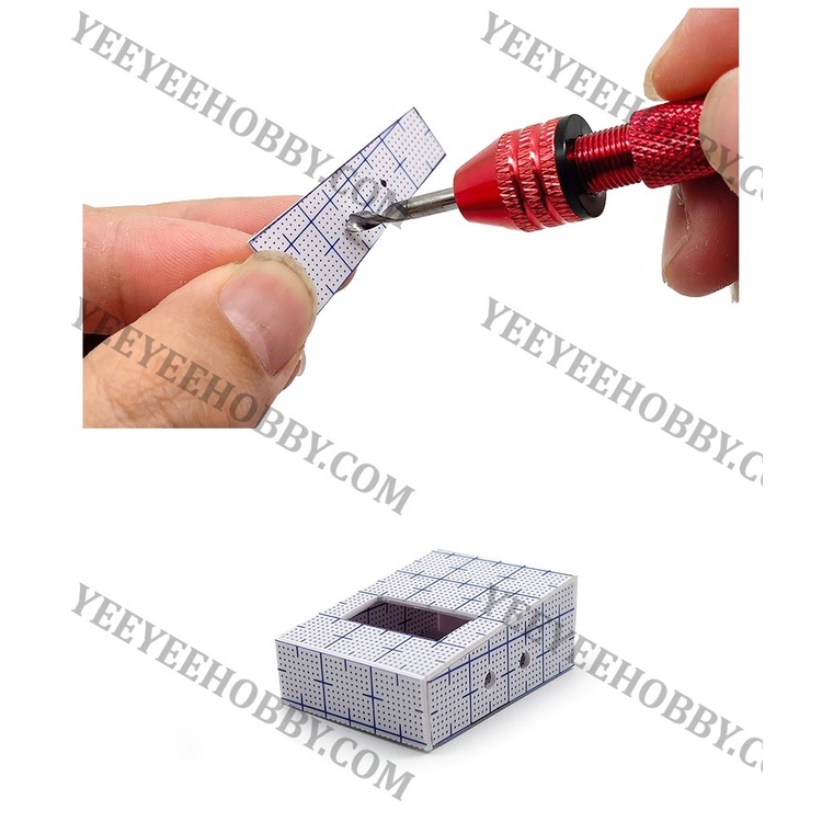 PHỤ KIỆN MOD MOSHI - TẤM PLA PLATE ABS MÀU TRẮNG CÓ Ô LY (120x240MM) MS078