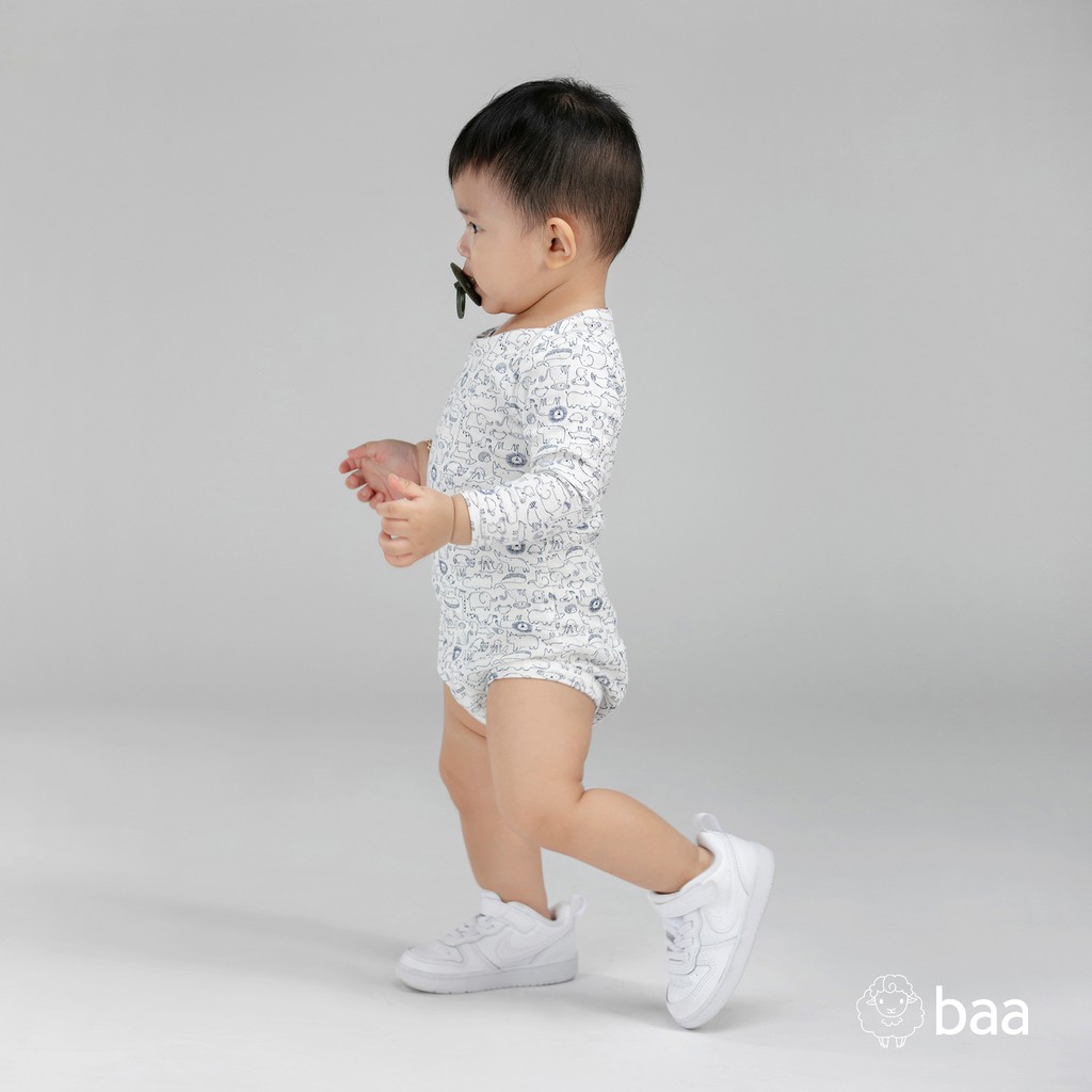 Bộ quần áo romper sơ sinh BAA BABY dài tay cho bé trai - BN-RP01D