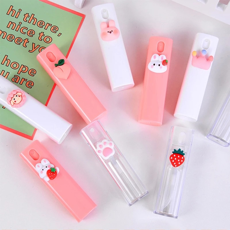 1 PC Cartoon Printed Transparent Empty Spray Bottles Plastic Mini Cosmetic Containers Refillable Bottle Perfume Atomizer