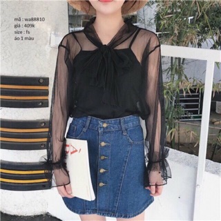Áo lưới kèm áo 2 dây