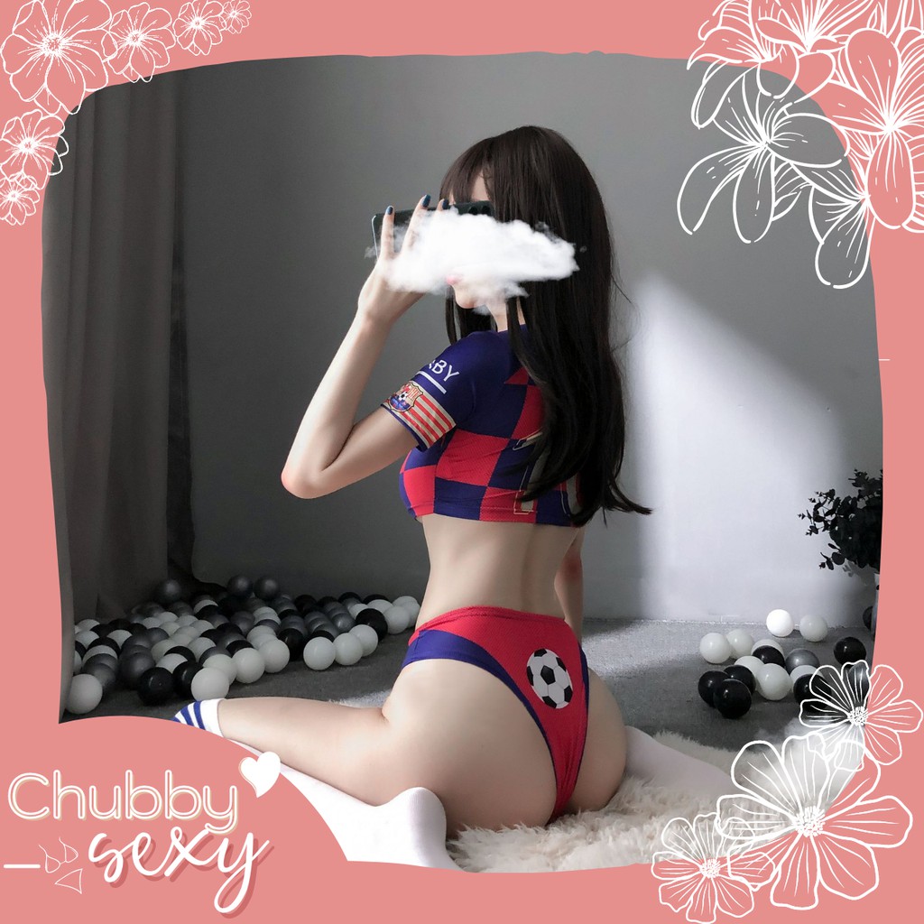 Cosplay Nữ Cổ Động Viên Bóng Đá Sexy - Set Đồ Thể Thao Cực Tôn Dáng Siêu Tôn Vòng 3 Gợi Cảm - CPL35 - Chubby.sexy | BigBuy360 - bigbuy360.vn