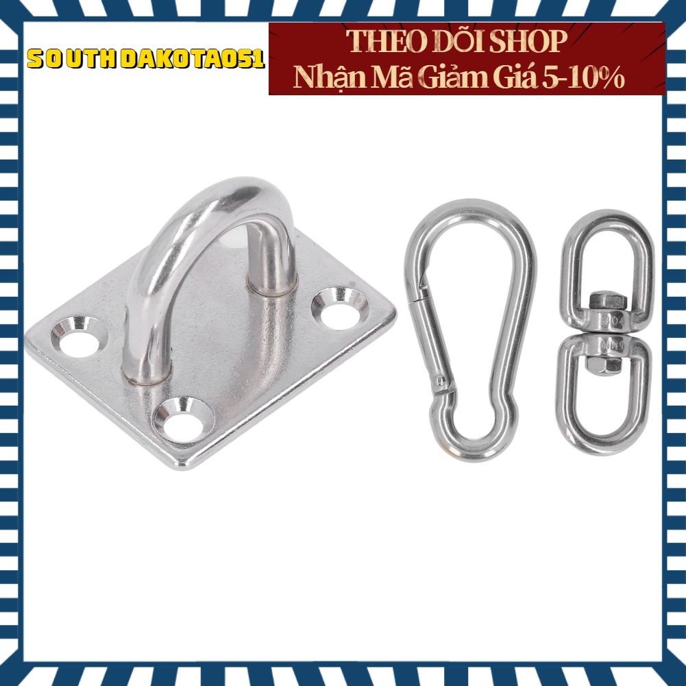 Bộ 7 Móc Treo Võng Bằng Thép Không Gỉ Kèm Ốc Vít Cố Định