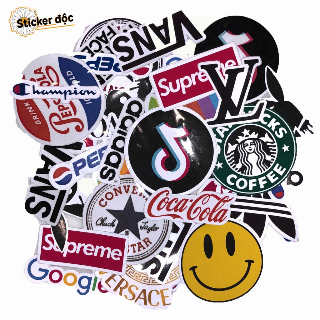 Sticker chống nước cao cấp bền đẹp phong cách Logo nhãn hiệu - Dán điện thoại, laptop, vali, mũ bảo hiểm