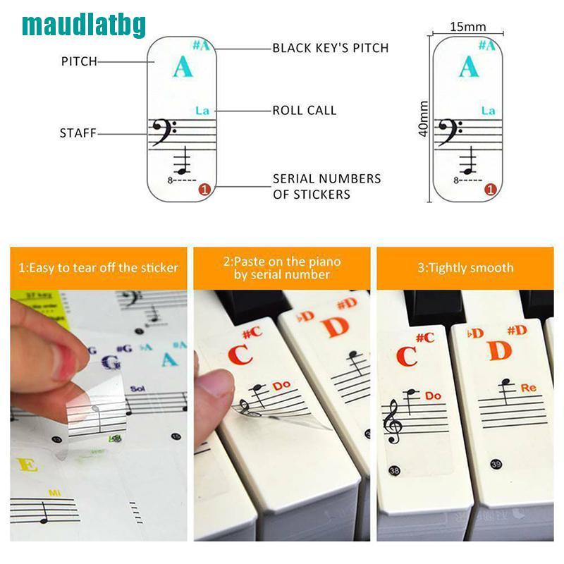 Miếng Dán Bàn Phím Đàn Piano Trong Suốt 88 / 61 / 54 / 49 / 37 Phím