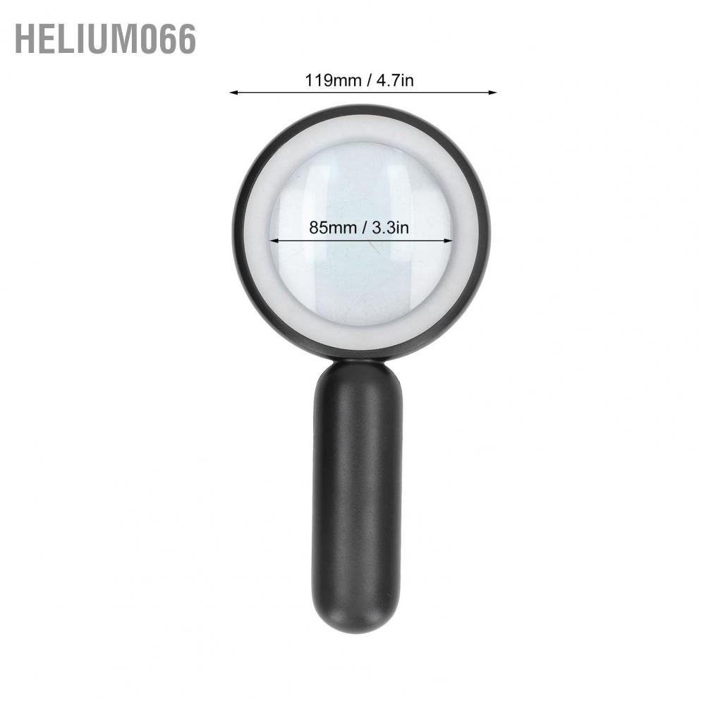 Kính lúp cầm tay quang học 20X với 21 đèn LED công tắc cảm ứng sạc USB