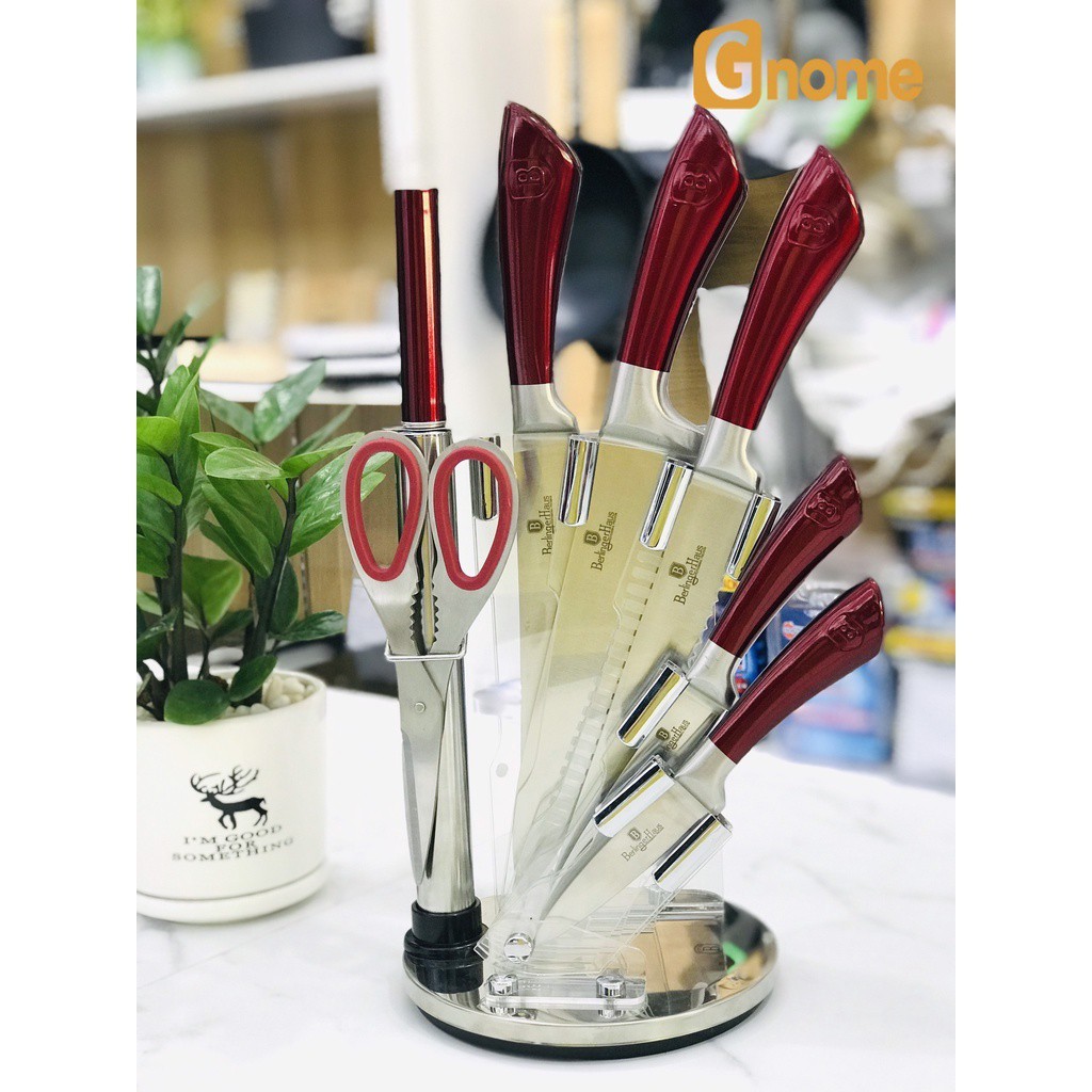 Set dao kéo 8 món Berlinger Haus BH2470 nhập Đức (kèm giá cắm)