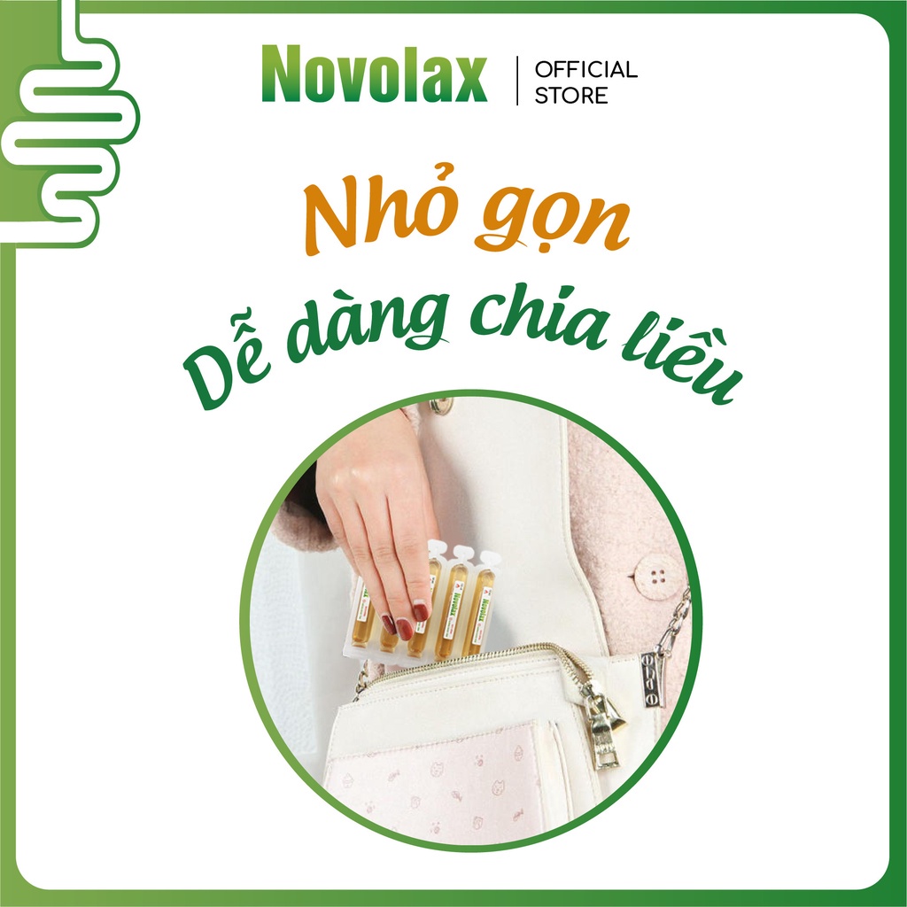 Novolax bổ sung chất xơ hòa tan, giảm táo bón, tốt cho tiêu hoá (hộp 20 ống)