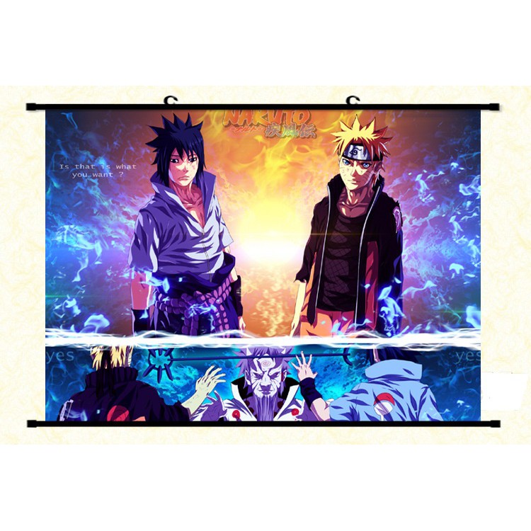 Poster vải anime Naruto 02 45x30 tranh vải cuộn treo tường