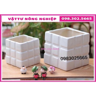 Chậu sứ vuông rubik