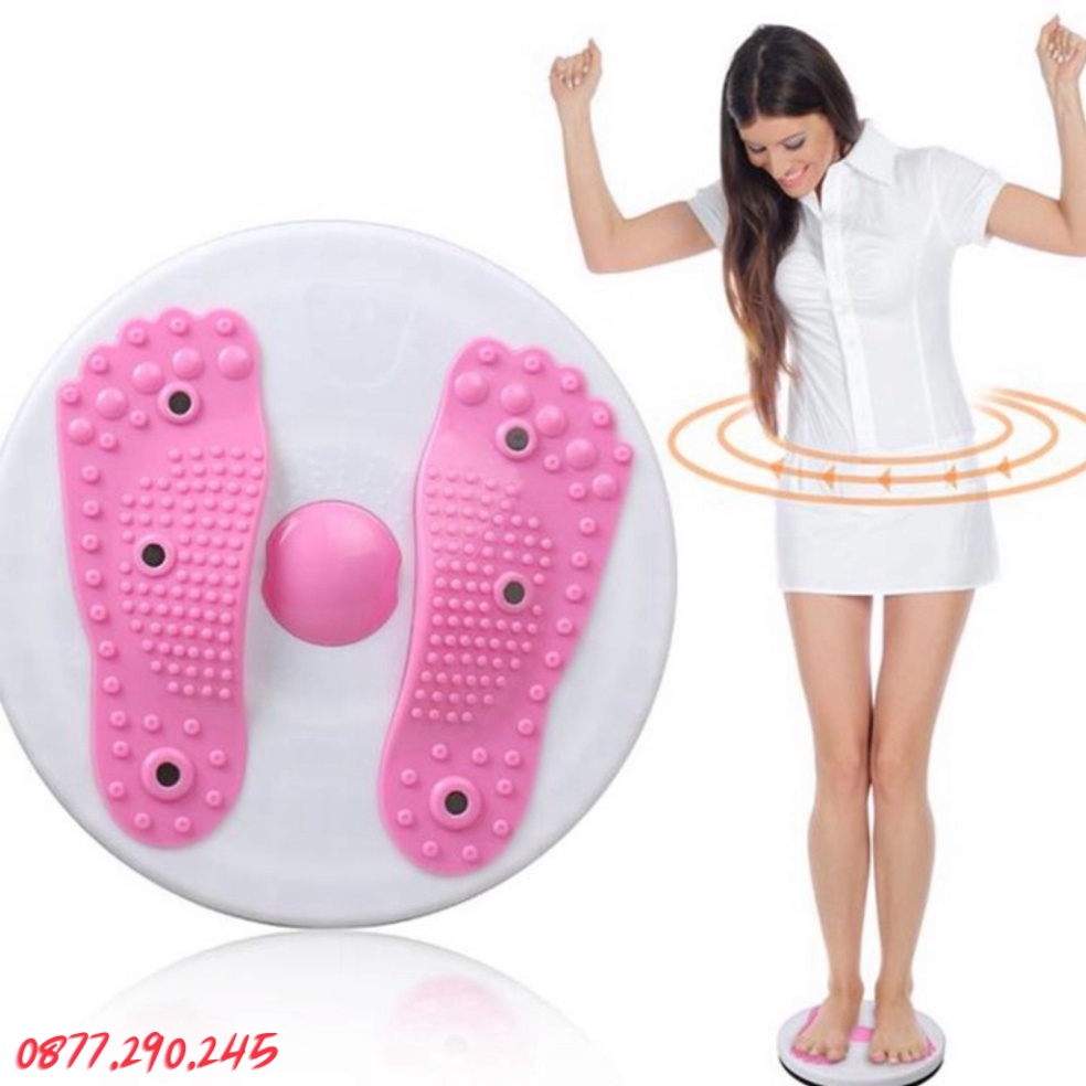 Bàn xoay eo có bàn chân, xoay eo giảm cân, thiết bị xoay eo thiết bị tập thể dục tiện lợi làm đẹp tại nhà - Hàng Tốt