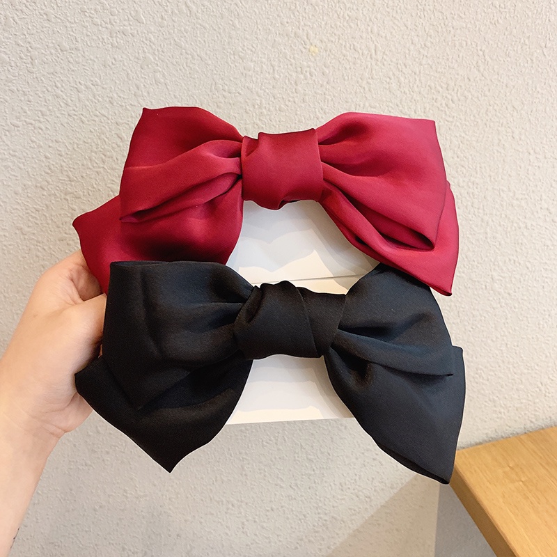 Kẹp tóc nơ lụa Lớn phong cách Hàn Quốc thanh lịch, nữ tính Hàng loại 1
