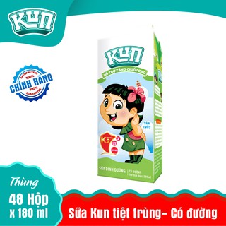 Sữa KUN Có Đường Thùng 48 Hộp x 180ml