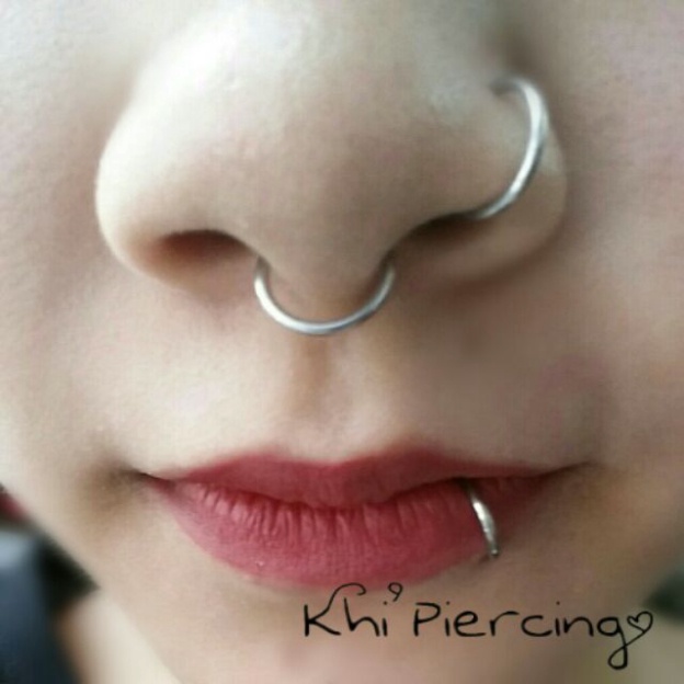 Khuyên Kẹp giả đeo được . MŨI . MÔI. không cần xỏ khuyên
