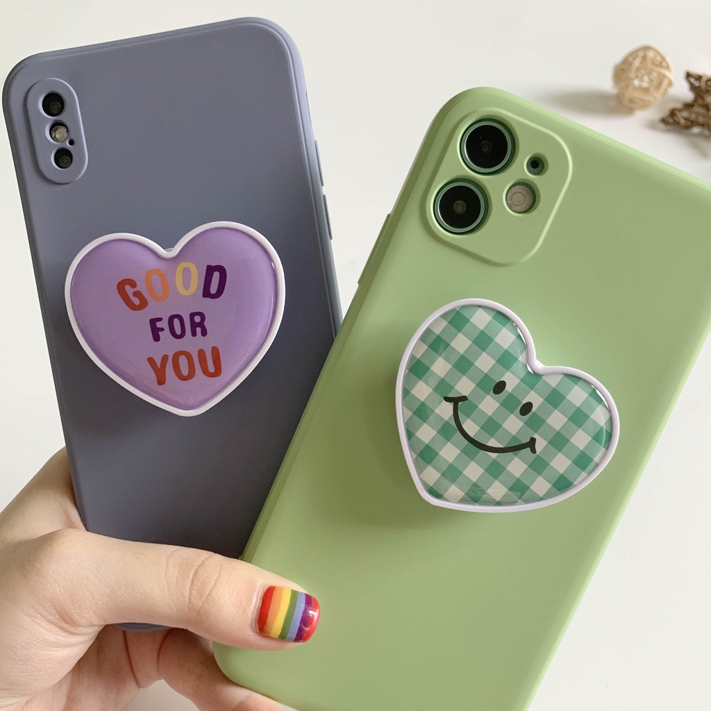 Popsocket giá đỡ điện thoại pop up trái tim in bóng đáng yêu siêu nhiều mẫu