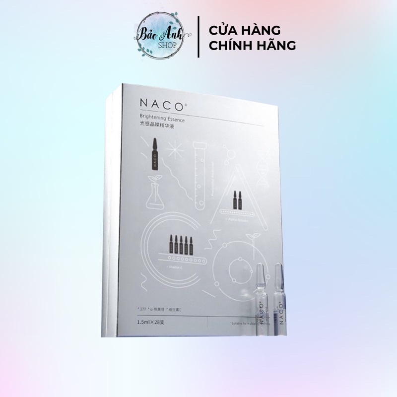 [Sale Dùng Trải Nghiệm ]Hộp 28 Ống Tinh Chất Serum Naco Lucenbase Dưỡng Trắng Chuyên Sâu