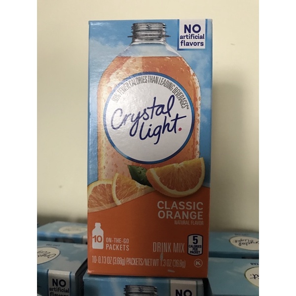 Hộp 10 gói Crystal light vị Cam dành cho người ăn kiêng