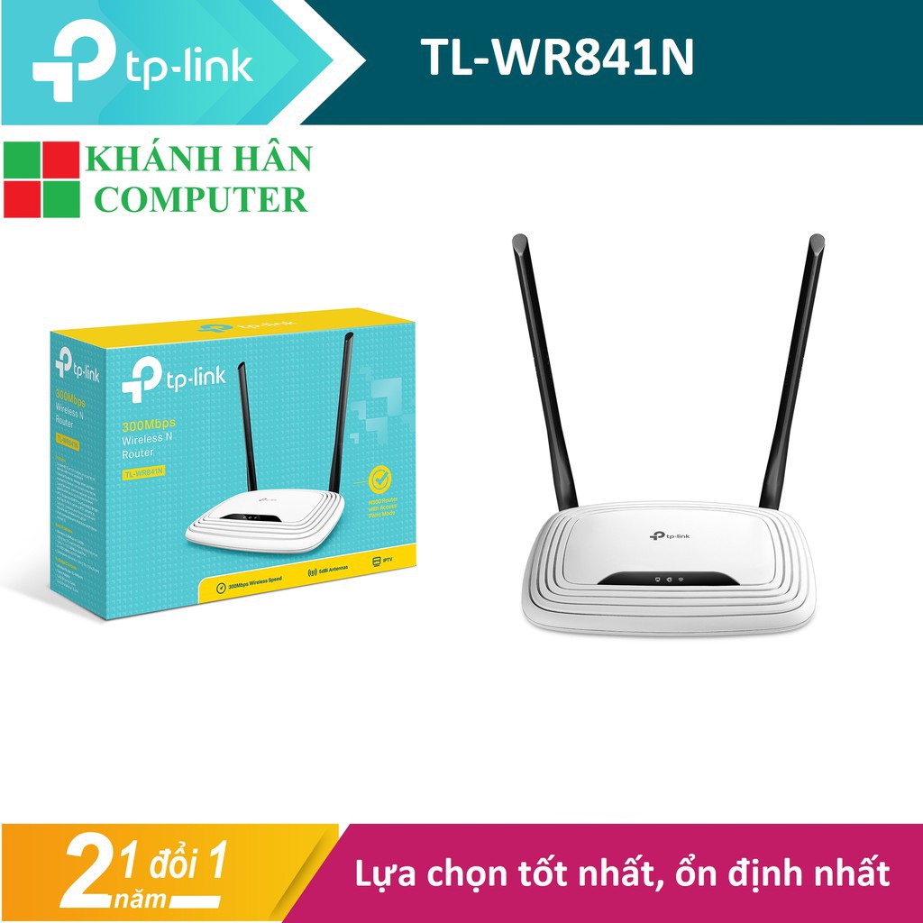 Router wifi  TP-Link TL-WR841N Chuẩn N Tốc Độ 300Mbps . Chính hãng, BH 24 tháng