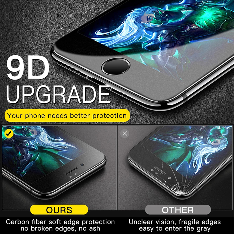 Kính cường lực 9d bảo vệ toàn màn hình dành cho Iphone 12 Pro 11 X Xr 11 Pro Xs Max 6 6s Plus 8 7 Plus