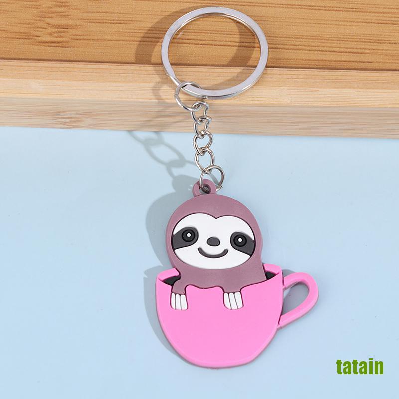 Móc Chìa Khóa / Điện Thoại Hình Chú Lười Bằng Pvc Độc Đáo Diy