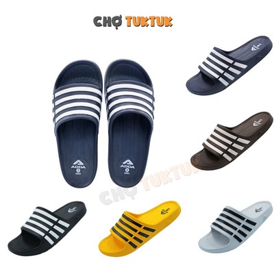 Dép nam quai ngang ba sọc Thái Lan chất cao su êm nhẹ chống trơn  ADDA 55R01