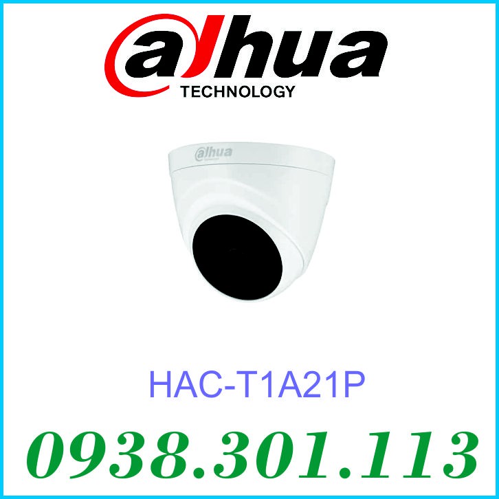 Camera Dome HDCVI hồng ngoại 2.0 Megapixel DAHUA HAC-T1A21P CHƯA KÈM NGUỒN