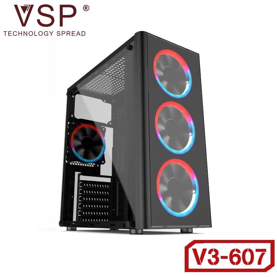 Thùng máy tính Case VSP V3 607 (không FAN) Gaming kính cường lực